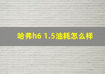 哈弗h6 1.5油耗怎么样